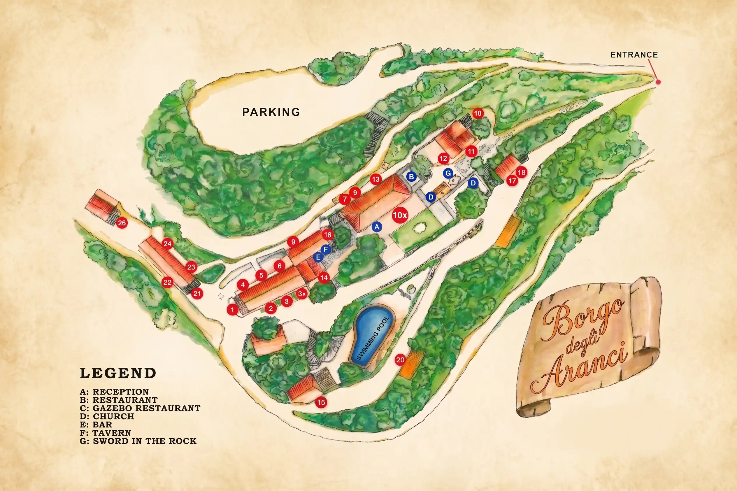 Map of Borgo degli Aranci